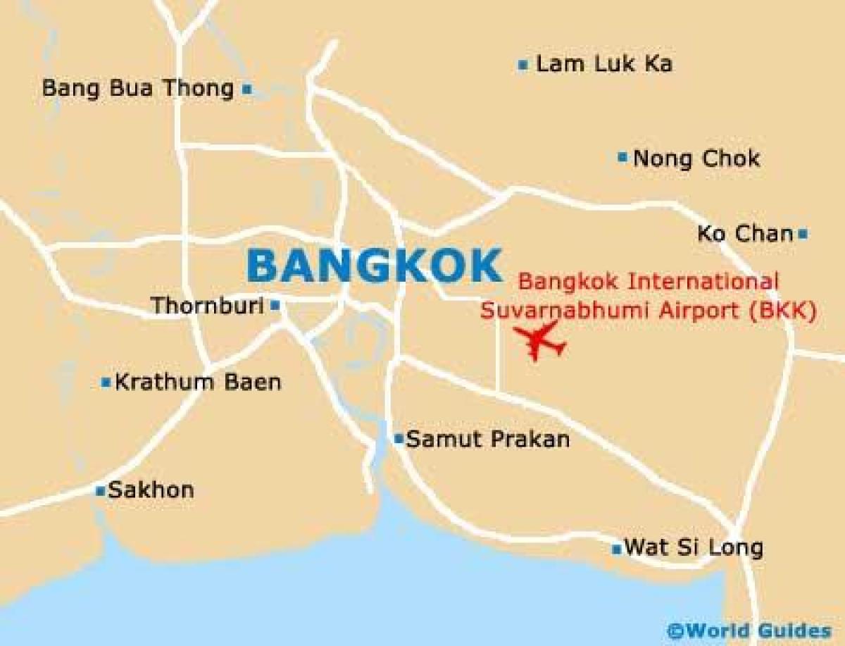 Bangkok (Krung Thep) luchthavens kaart